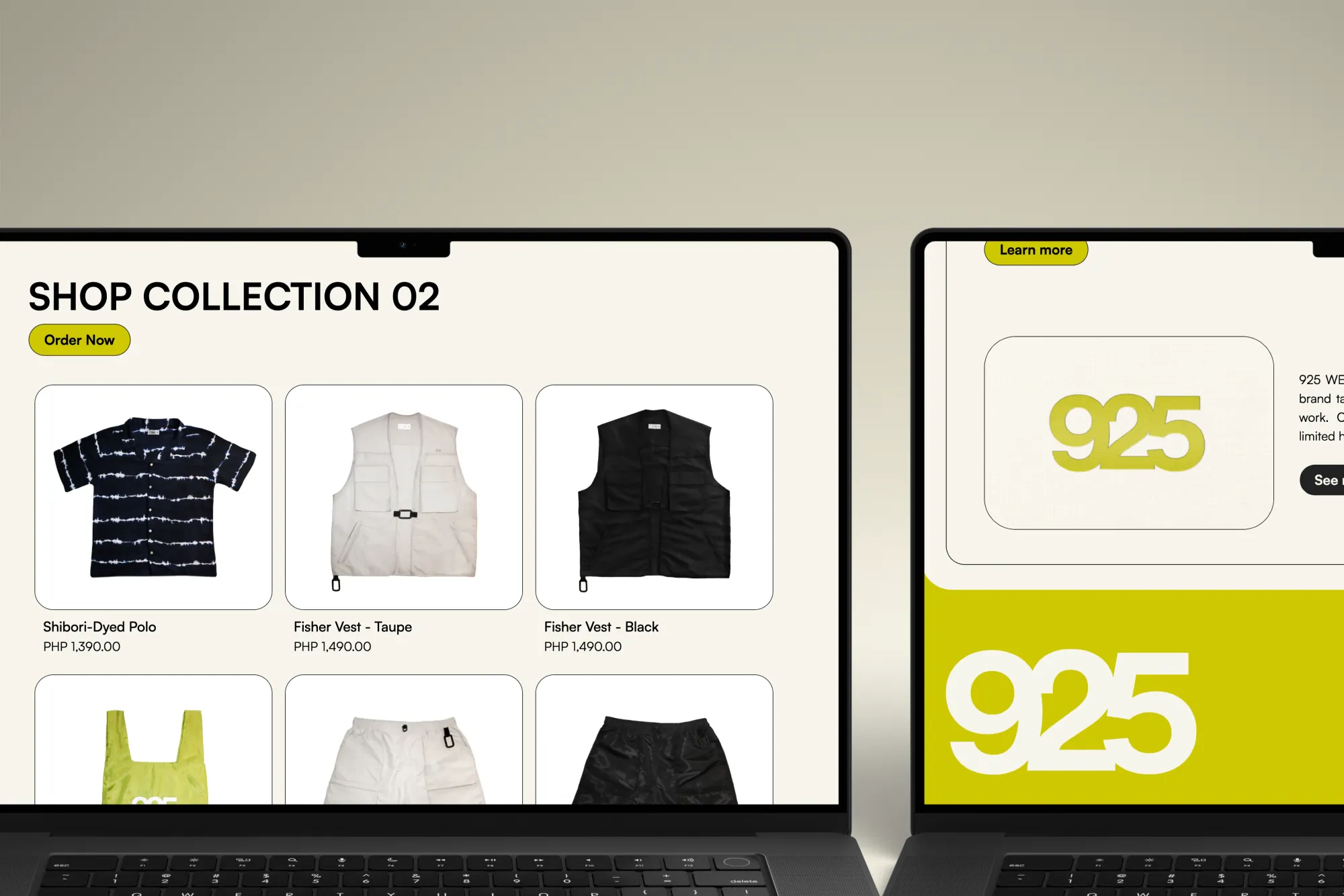 925 Wear: A storefront for a clothing brand