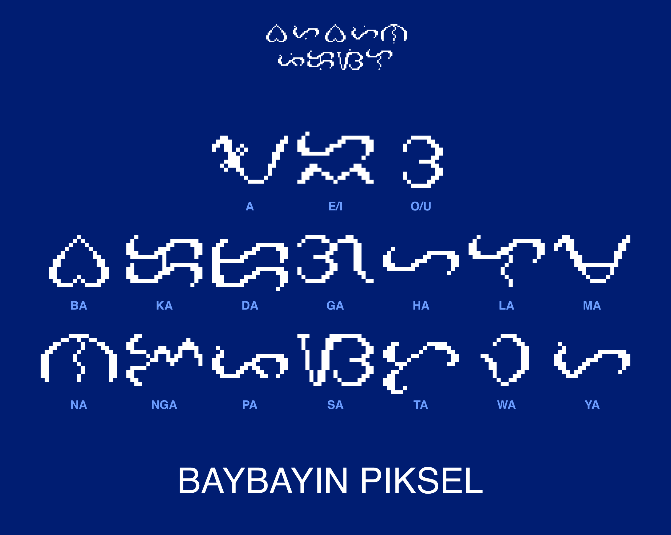 Baybayin Piksel: Ancient Baybayin, pixelated