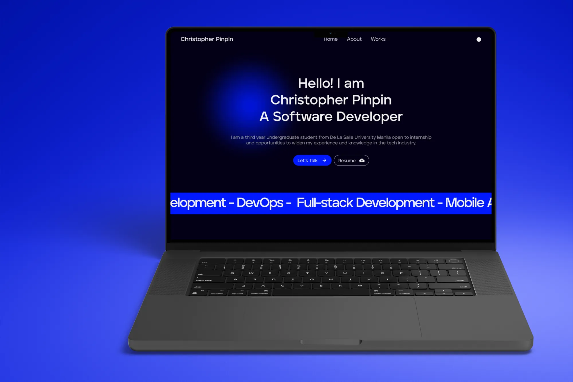 A portfolio for a developer