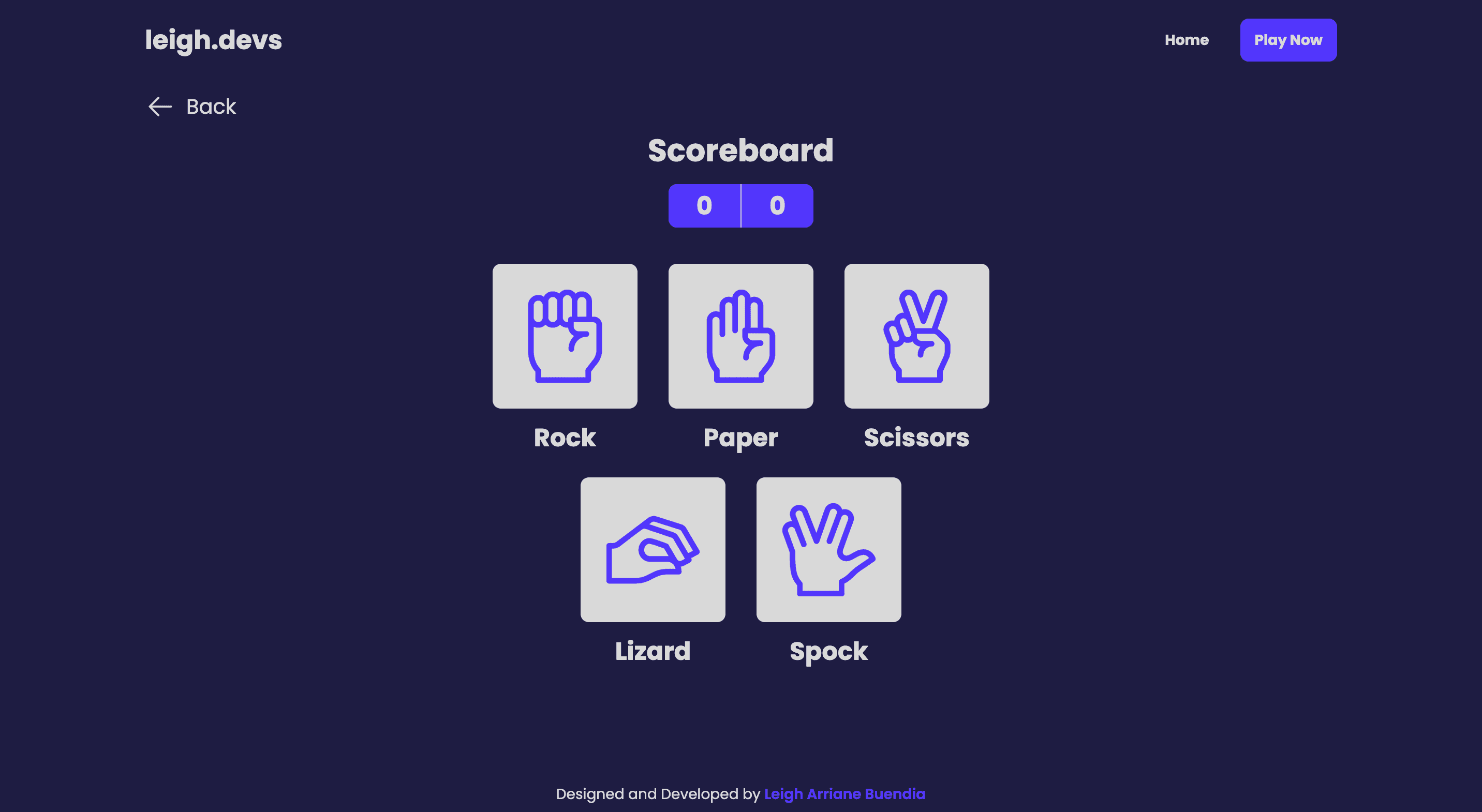 Rock, paper, scissors, lizard, Spock