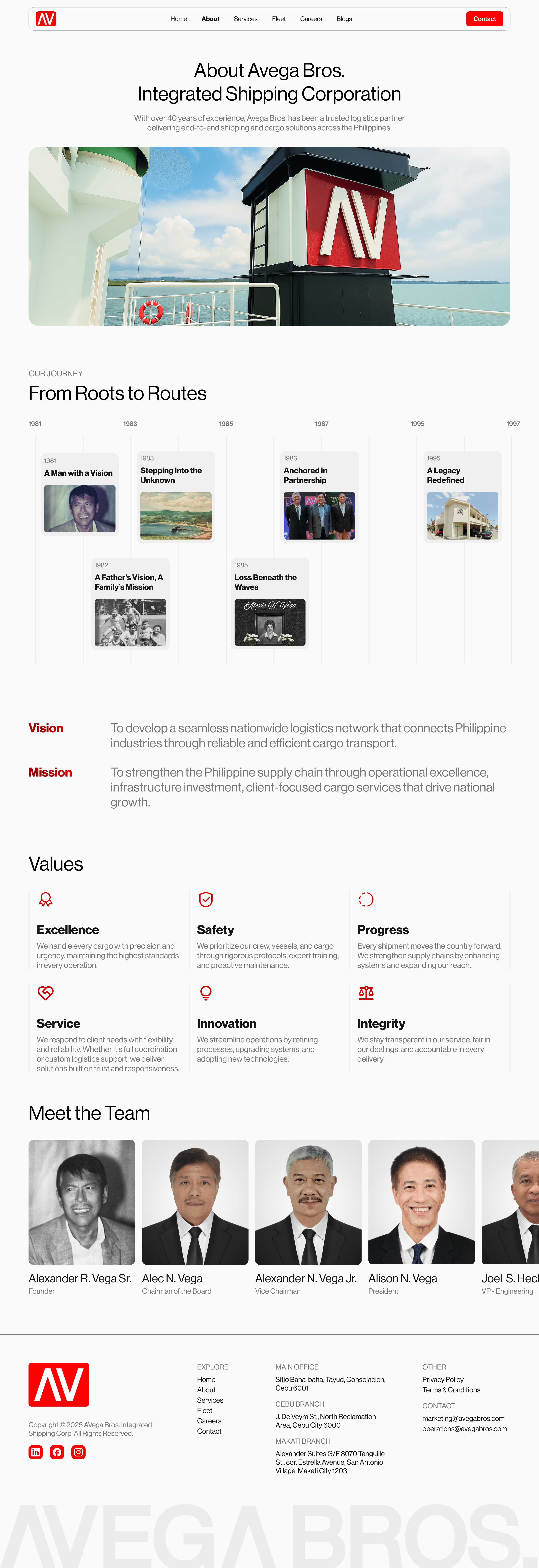 About page final design
