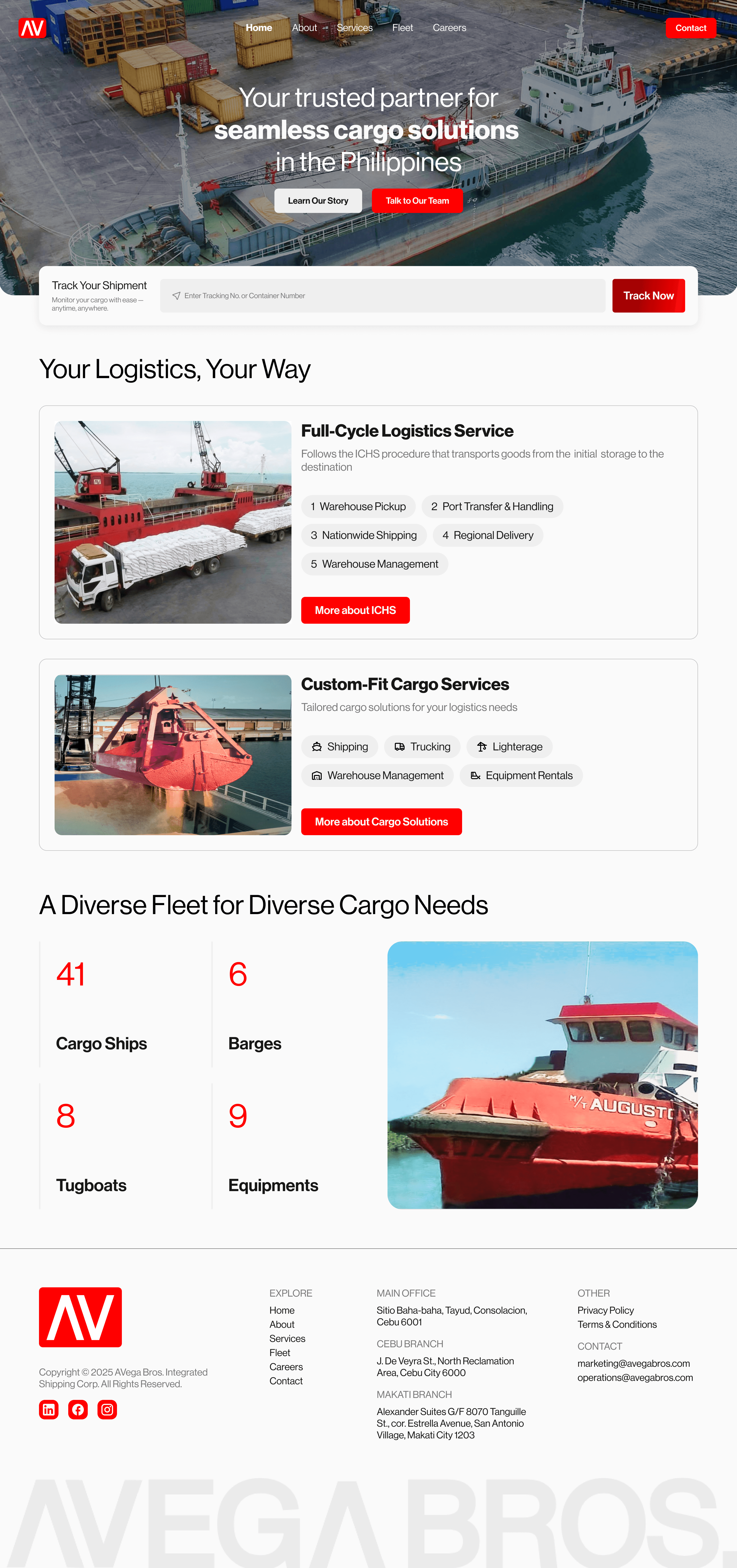 Homepage final design