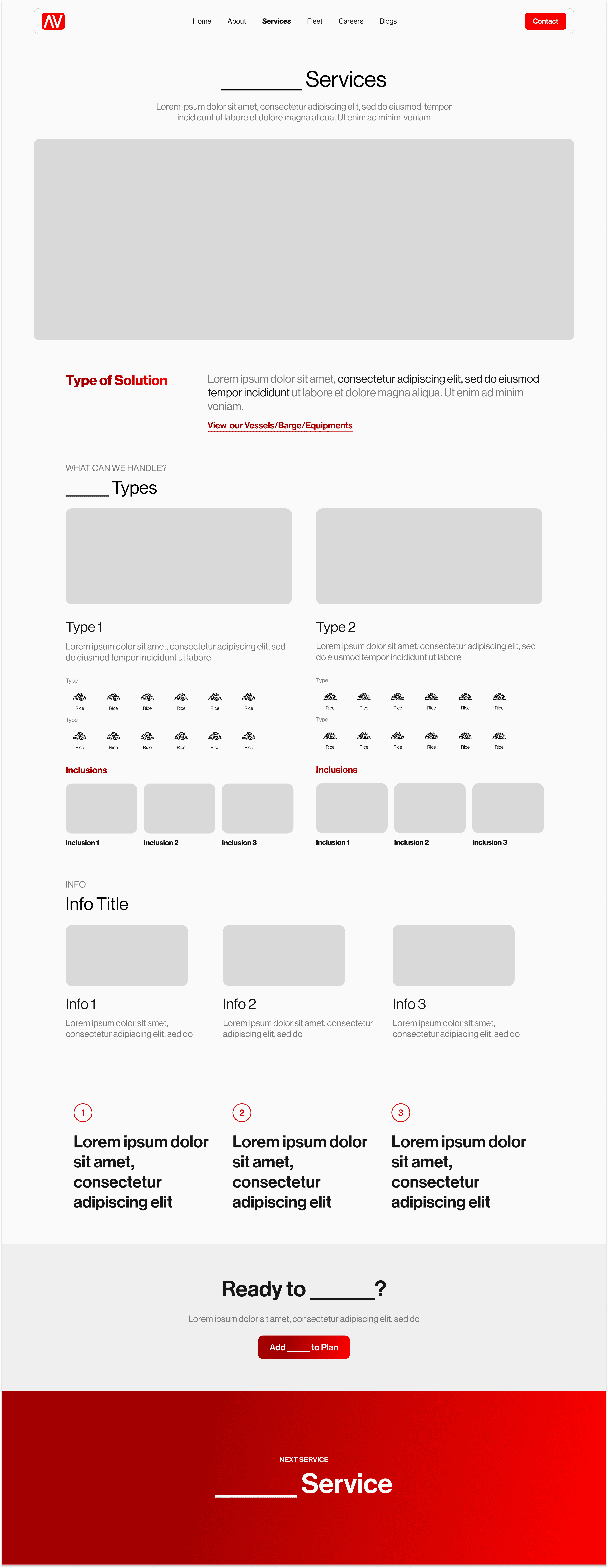 Service page template