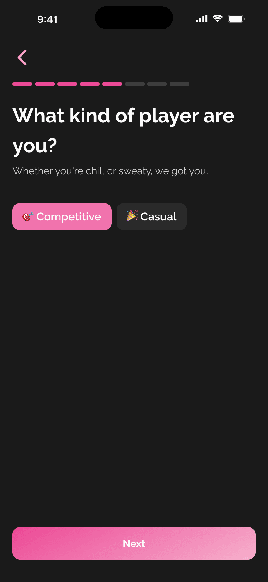 Onboarding, playstyle toggle