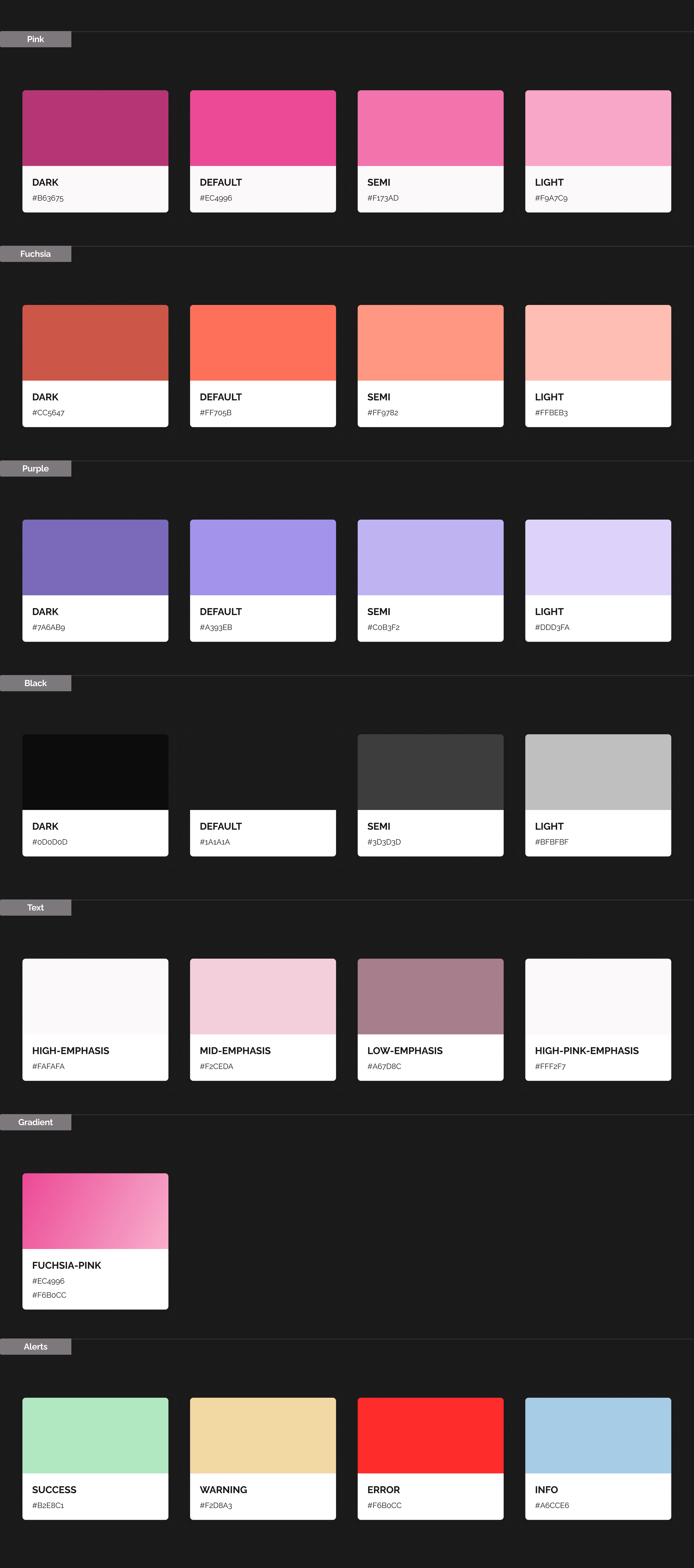 Brand palette