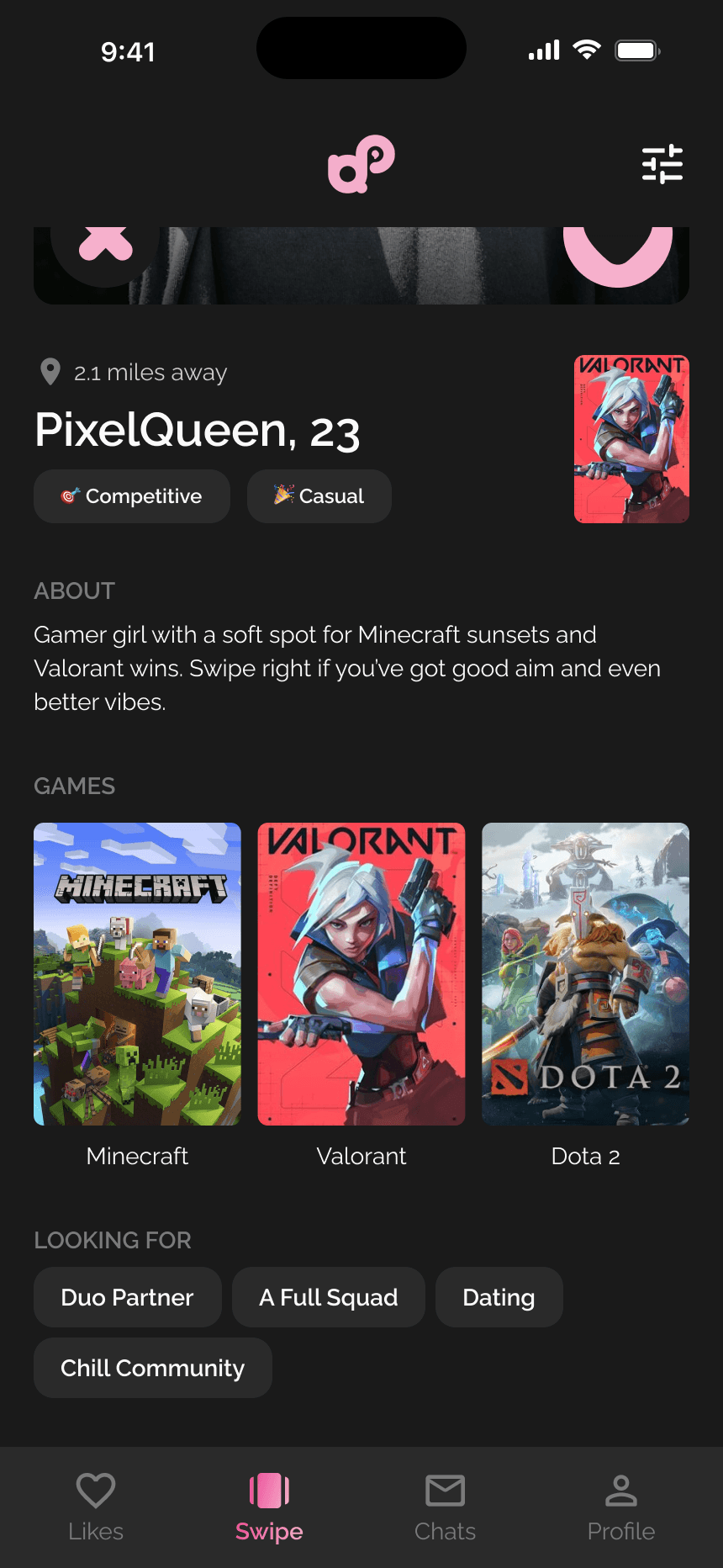 Swipe screen scrolled view