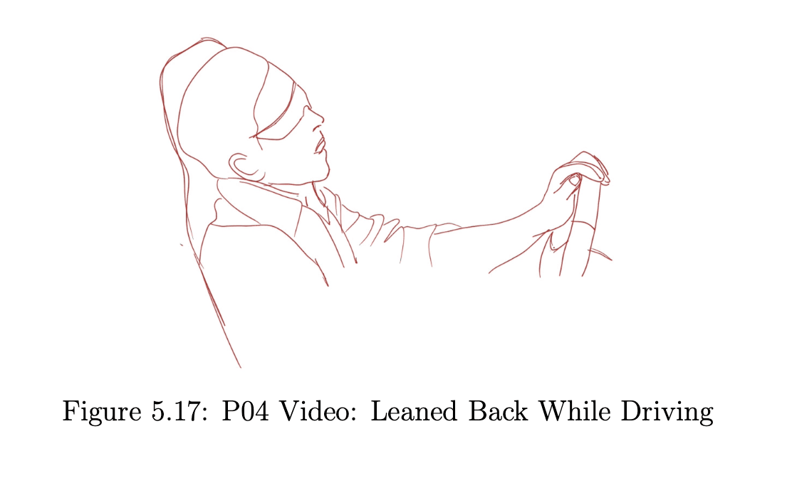 Video still of participant leaning alongside flat head orientation graph during the same timestamp
