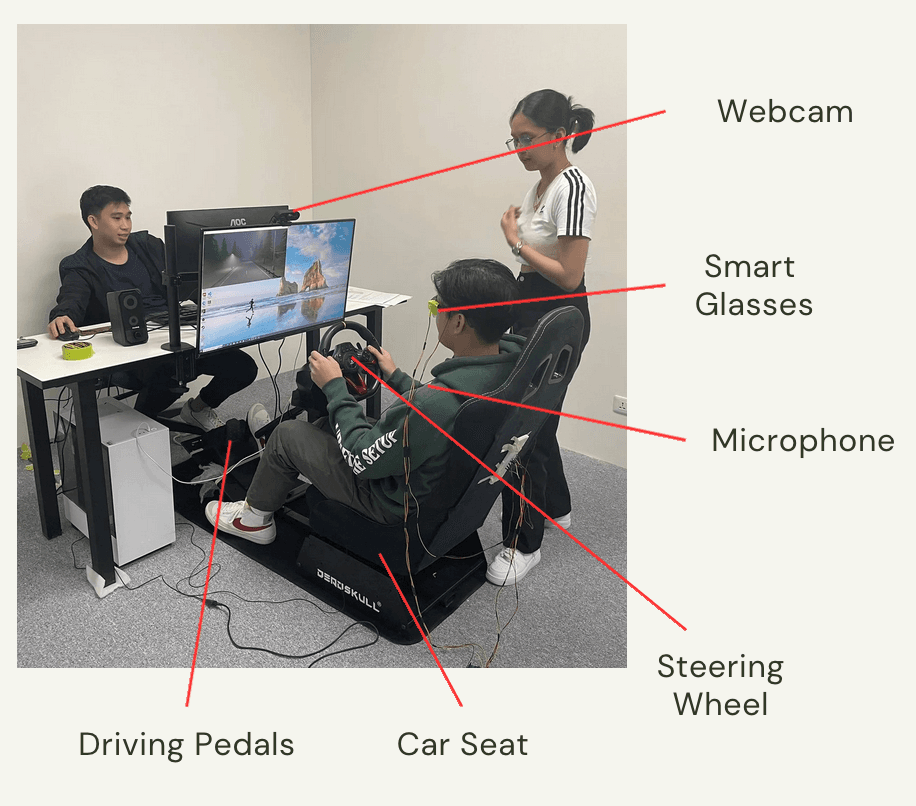 Driving simulation setup